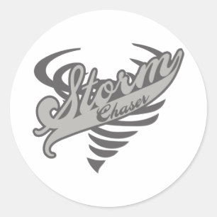 Sturm-Jäger-Tornadotwister-Logo Runder Aufkleber