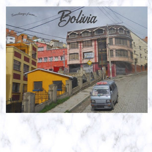 Sturm nähert sich in La Paz Bolivien Postkarte