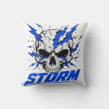 Sturm-Schädel-Blitz-Wurfkissen