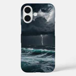 Sturm über dem Meer iPhone 16 Hülle
