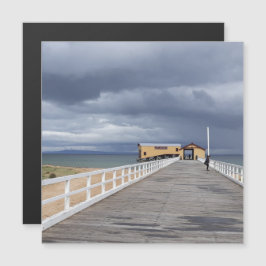 Sturm über Queenscliff Pier Magnetkarte