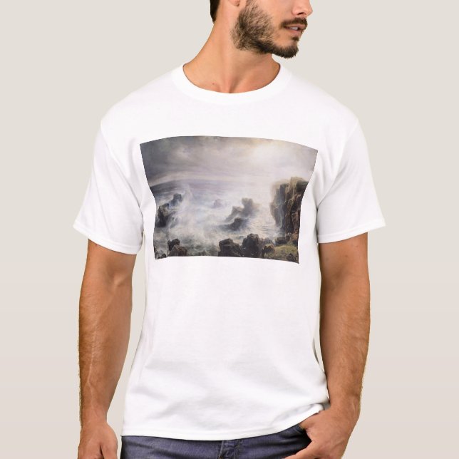 Sturm vor der Küste des Belle-Ile T-Shirt (Vorderseite)
