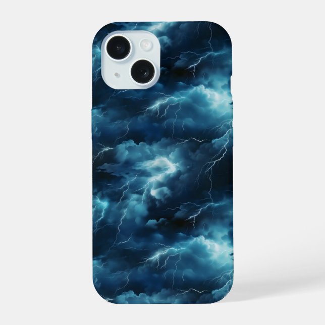 Sturmblitz iPhone 15 Hülle (Rückseite)