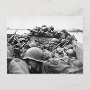 Sturmboot im Zweiten Weltkrieg über den Rhein Postkarte