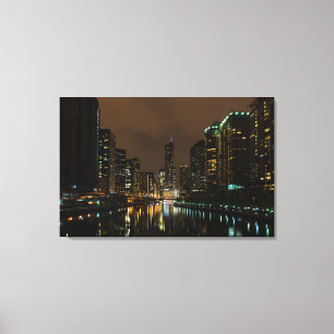 Sturmbrauen über Chicago Leinwanddruck