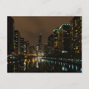 Sturmbrauen über Chicago Postkarte