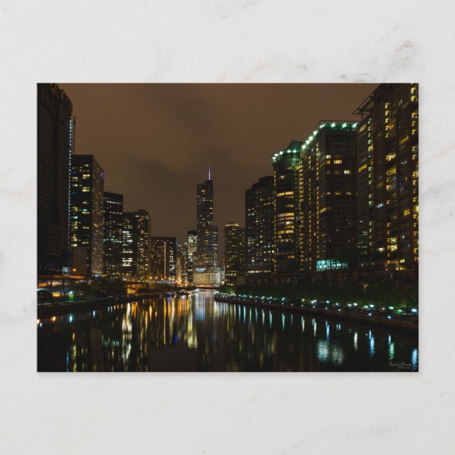Sturmbrauen über Chicago Postkarte (Vorderseite)