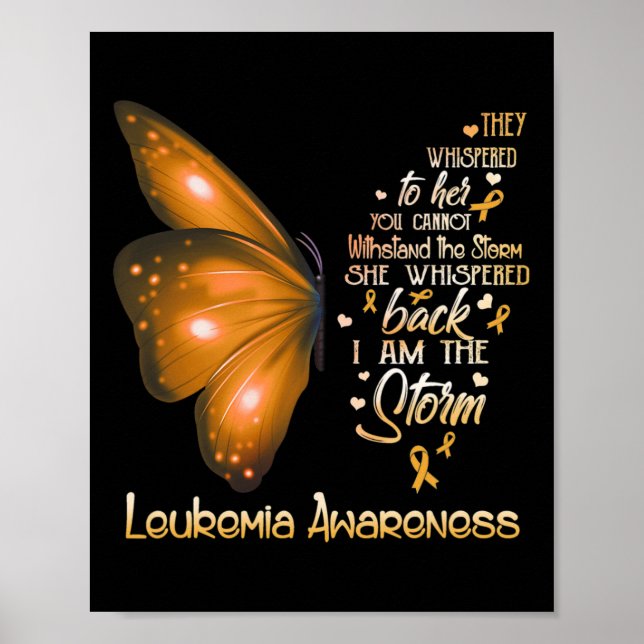 Stürme Leukämie: Die Schmetterlingsblume Poster (Vorne)