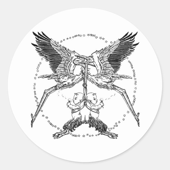 Stürme und Satyrer Runder Aufkleber (Vorderseite)