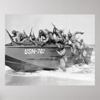 Stürmen des Strandes in den 40er Jahren