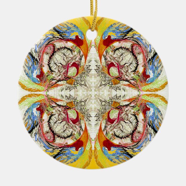 Stürmen in das Fantasiemuster der Ewigkeit Keramikornament (Vorne)