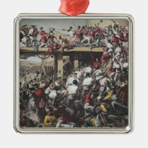 Stürmen von Delhi Silbernes Ornament