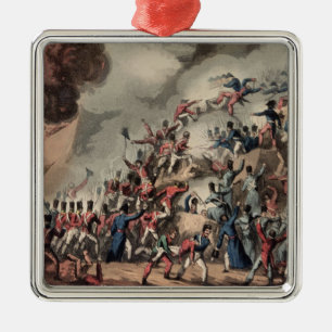 Stürmen von St. Sebastian, graviert von Thomas Silbernes Ornament