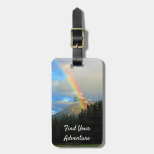Sturmfluten und Regenbogen über den Wald Schneeber Gepäckanhänger
