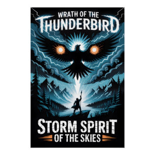 Sturmgeist-Mythic-Donner-Vogel-Fantasy-Kunst Poster