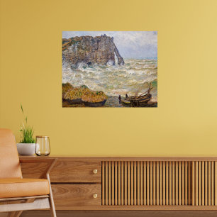 Stürmische See in Étretat   Monet   Poster