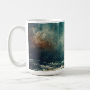 Stürmischer blauer Ozean altes Foto Kaffeetasse