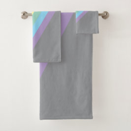 Stürmischer Himmel & Regenbogen-Badehandtücher  Badhandtuch Set