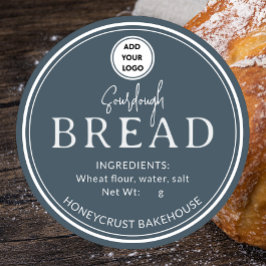 Stürmischer Himmelblauer Bäckerei-Sauerteigbrot-Au Runder Aufkleber