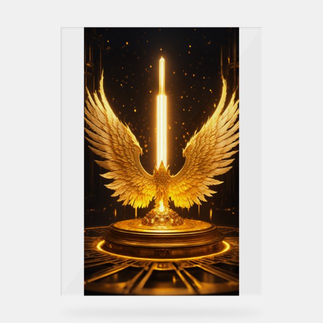 Stürmischer Kristalladler: Der Power des Transf Acrylschild (Vorderseite)