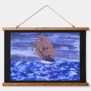 Sturmläufer Wandteppich Mit Holzrahmen