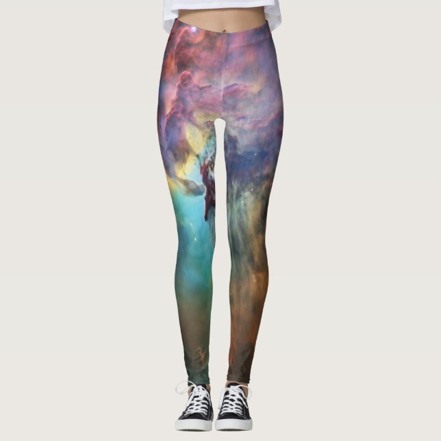 Sturmsee im Lagunennebel in Sagittarius Leggings (Vorderseite)