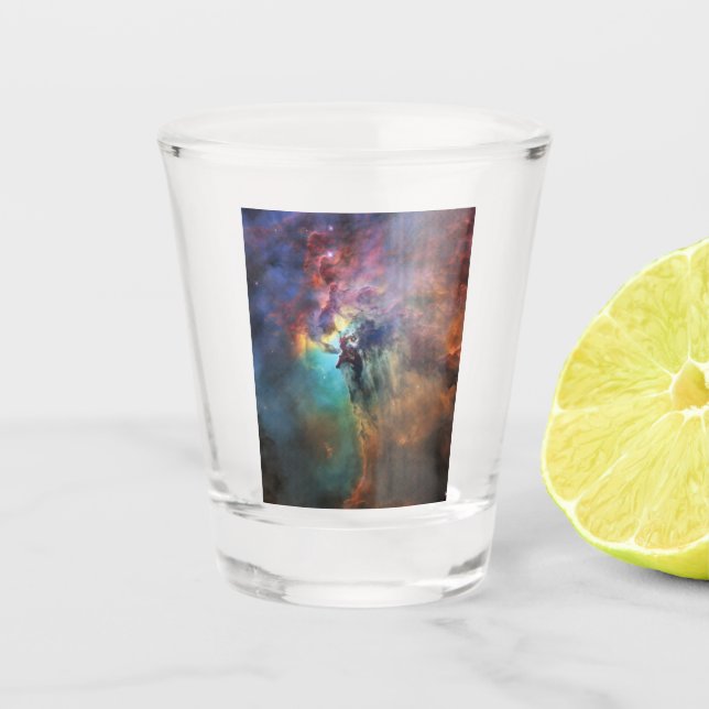 Sturmsee im Lagunennebel in Sagittarius Schnapsglas (Vorderseite)
