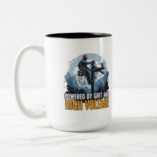 Sturmwiederherstellungs-Leitungsmonteur Hochspannu Zweifarbige Tasse