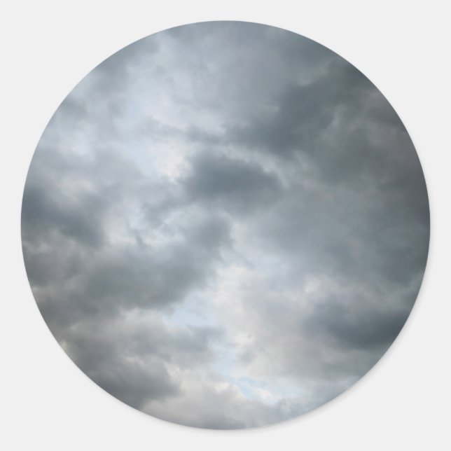 Sturmwolken brechen runder aufkleber (Vorderseite)