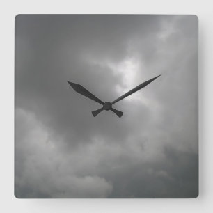 Sturmwolken-Uhr Quadratische Wanduhr