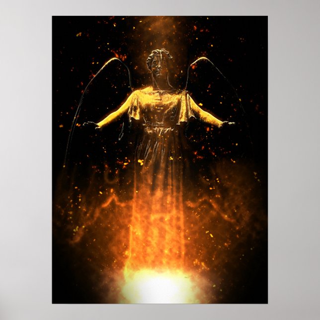 Sturzflug von den Flammen Poster (Vorne)