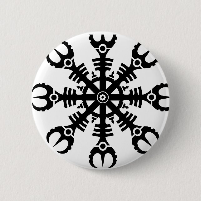 Sturzhelm der Ehrfurcht - Aegishjalmur No.2 Button (Vorderseite)