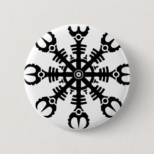 Sturzhelm der Ehrfurcht - Aegishjalmur No.2 Button