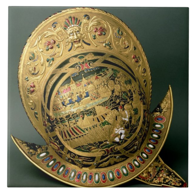 Sturzhelm von (1550-74) 16. Jahrhundert Charless Fliese (Vorderseite)