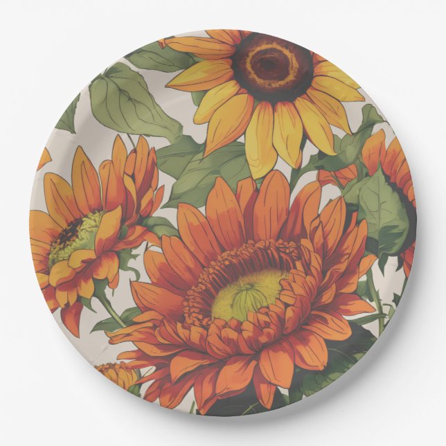 Sturznapkins Halloween oder Erntedank Pappteller (Vorderseite)