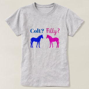 Stute oder Hengst im Western-Stil Geschlechtsenthü T-Shirt