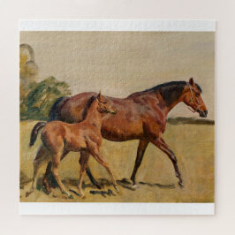 Stute und Fohlen durch Munnings