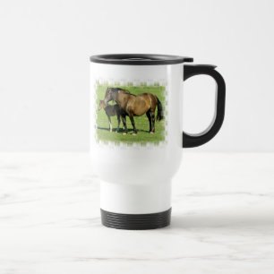 Stuten-und Fohlen-Plastikreise-Tasse Reisebecher