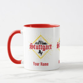 Stuttgart City Germany Retro Skyline Vintag Tasse