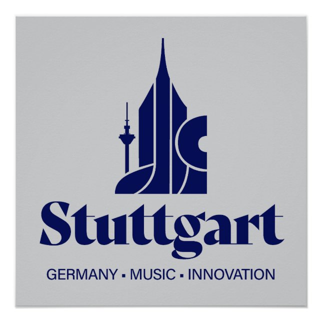 Stuttgart Deutschland Europa Poster (Vorderseite)