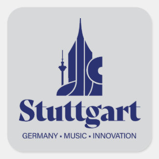 Stuttgart Deutschland Europa Quadratischer Aufkleber