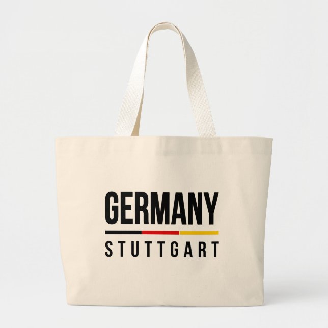 Stuttgart Deutschland Jumbo Stoffbeutel (Vorne)