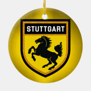 Stuttgart-Flagge Keramik Ornament