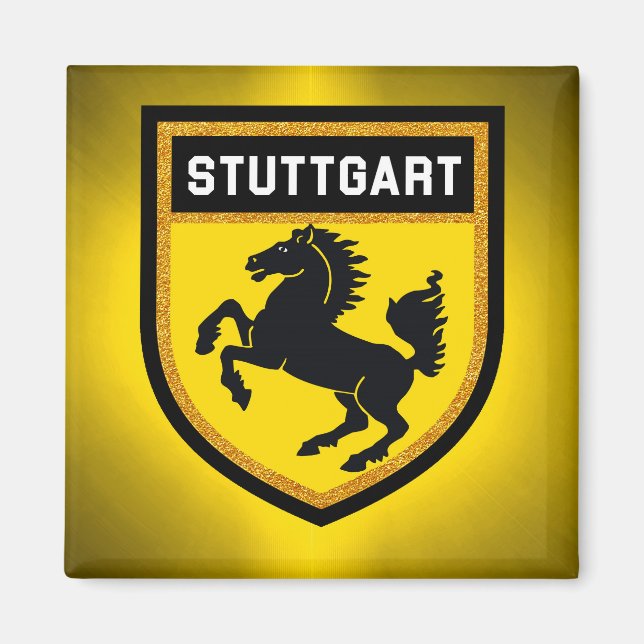Stuttgart-Flagge Magnet (Vorne)