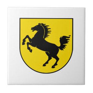 Stuttgart Flagge Stadt Deutschland Symbol Emblem P Fliese