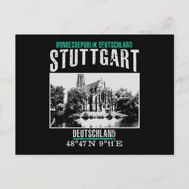 Stuttgart Postkarte (Vorderseite)