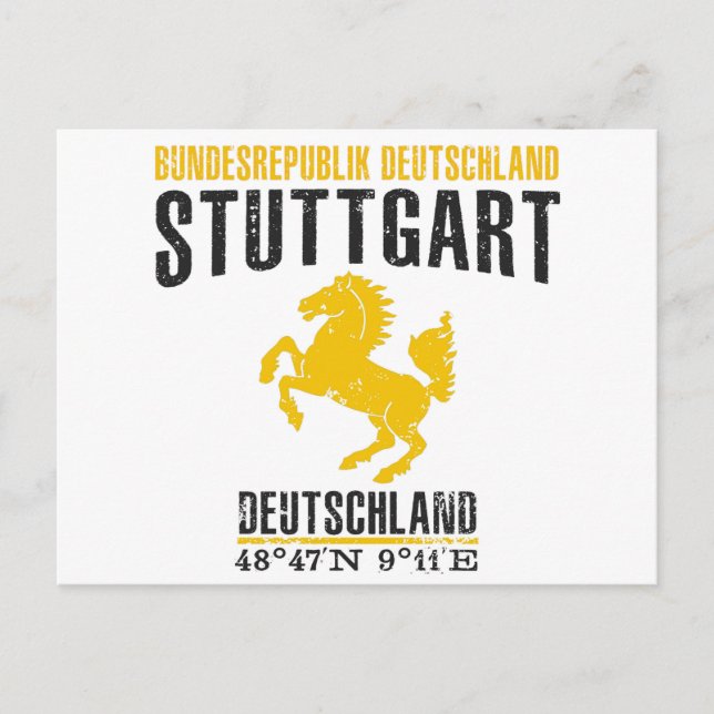 Stuttgart Postkarte (Vorderseite)