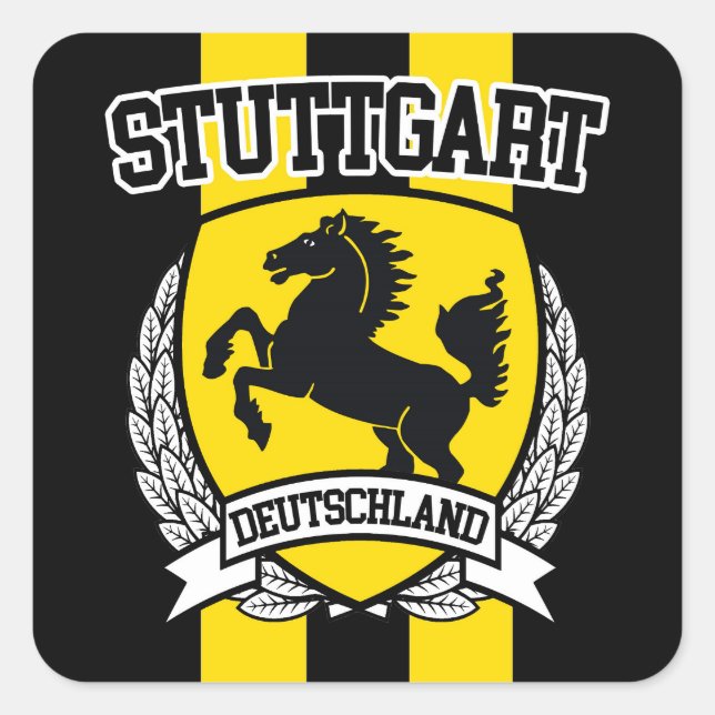 Stuttgart Quadratischer Aufkleber (Vorderseite)