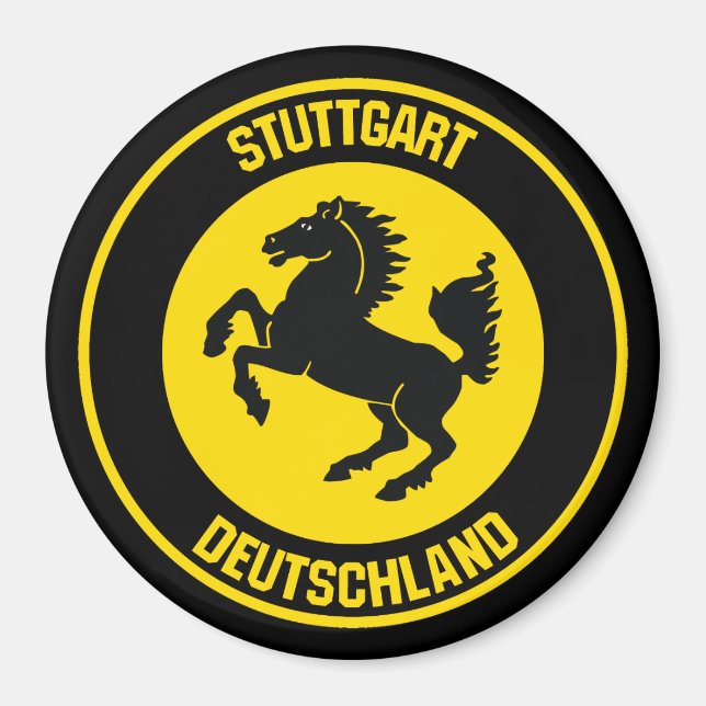 Stuttgart-RundEmblem Magnet (Vorne)