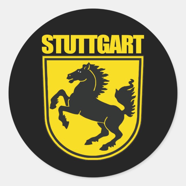 Stuttgart Runder Aufkleber (Vorderseite)
